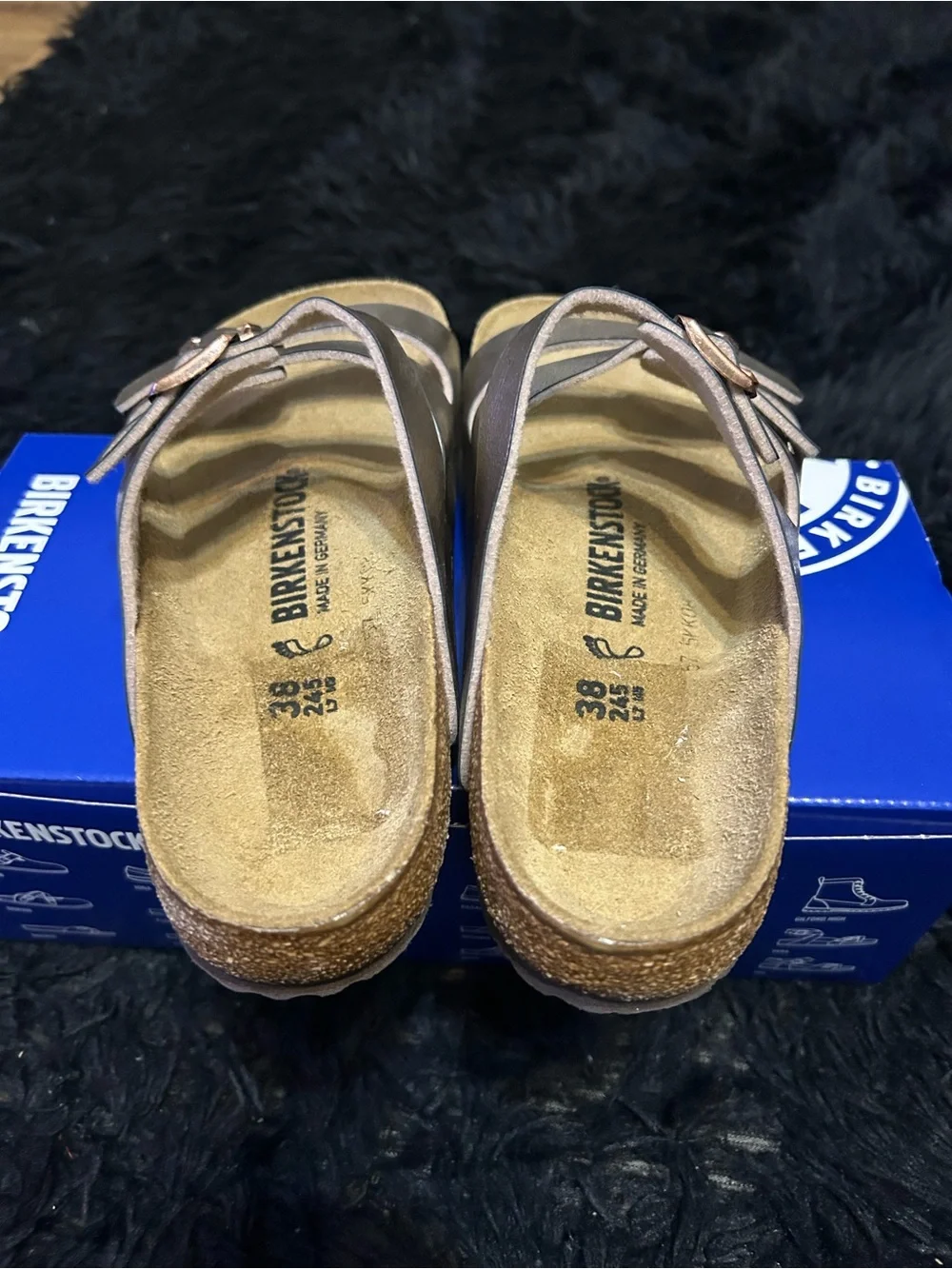 BIRKENSTOCK Florida Taupe gladiator sandals slippers shoes women’s eur 38 new